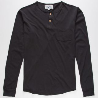 Cabana Mens Henley Black In Sizes Small, X Large, Large, Medium For Men