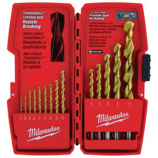 Milwaukee Thunderbolt Titanium Coated Drill Bits   14 Pc. Set, Model 48 89 0011