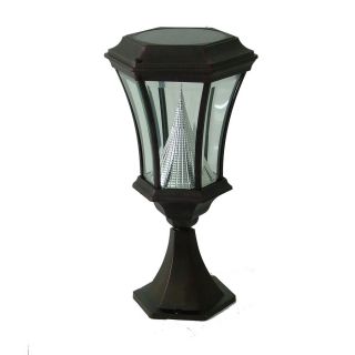 Gama Sonic Victorian 17 in H Black In Color Solar LED Pier Mounted Light