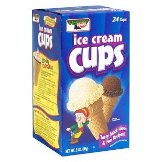 Keebler Ice Cream Cups, 3 oz (Pack of 3)  Ice Cream Cones  Grocery & Gourmet Food
