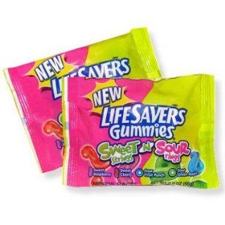 Lifesavers Gummies   Sweet Strings N Sour Rings, 2 oz pack, 18 count  Gummy Candy  Grocery & Gourmet Food