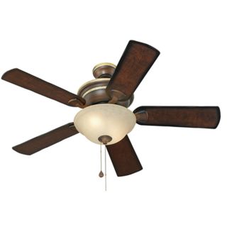 Harbor Breeze Keyport 44 in Walnut Indoor Downrod or Flush Mount Ceiling Fan with Light Kit