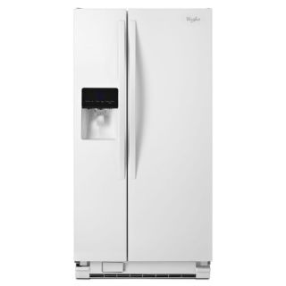 Whirlpool 22 cu ft Side by Side Refrigerator with Single Ice Maker (White) ENERGY STAR