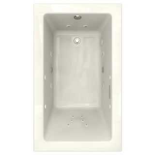 American Standard Studio 60 in L x 36 in W x 22.5 in H Linen Acrylic Rectangular Drop In Whirlpool Tub and Air Bath