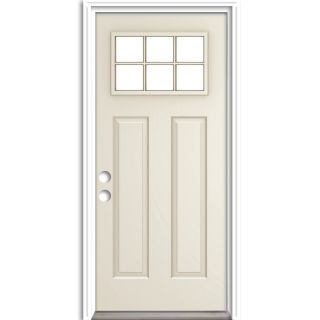 ReliaBilt 6 Lite Prehung Inswing Steel Entry Door Prehung (Common 80 in x 36 in; Actual 81 in x 37 in)