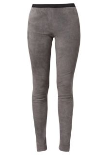 Dante6   ATMOSPHERE   Leather trousers   grey