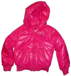 Girl's Ralph Lauren Polo Hooded Down Puffer Jacket Pink Size 5 Clothing