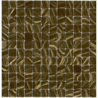 Elida Ceramica Recycled Golden Ore Glass Mosaic Square Indoor/Outdoor Wall Tile (Common 12 in x 12 in; Actual 12.5 in x 12.5 in)