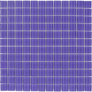 Elida Ceramica Lilac Glass Mosaic Square Indoor/Outdoor Wall Tile (Common 12 in x 12 in; Actual 11.75 in x 11.75 in)