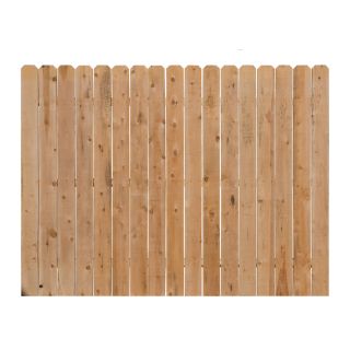 Incense Cedar Dog Ear Wood Fence Panel (Common 6 ft x 8 ft; Actual 6 ft x 8 ft)