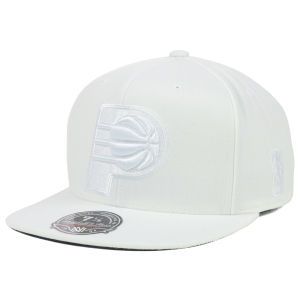 Indiana Pacers Mitchell and Ness NBA Under White Fitted Hat