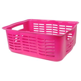 Rubbermaid 12 in W x 6.12 in H Berry Pink Plastic Basket