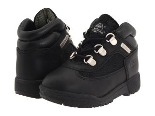 Timberland Kids Field Boot Leather Fabric Core Boys Shoes (Black)