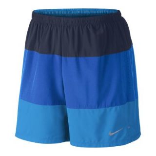 Nike 7 Phenom Color Blocked 2 in 1 Mens Running Shorts   Midnight Navy