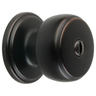 Brinks Home Security Classics Tuscan Bronze Round Turn Lock Residential Privacy Door Knob