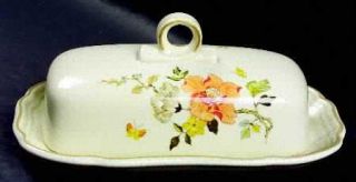 Mikasa Olde Tapestry 1/4 Lb Covered Butter, Fine China Dinnerware   Heritage,Ora
