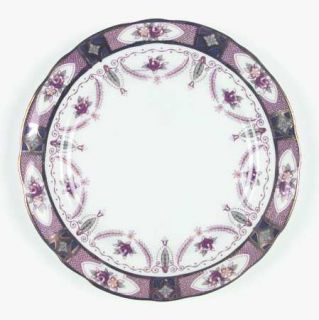 Arklow Royal Linden Bread & Butter Plate, Fine China Dinnerware   Rust Roses & S