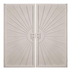 Gatehouse Sunset Almond Steel Security Door (Common 81 in x 64 in; Actual 81 in x 66.75 in)