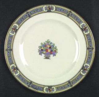 Morgan Belleek (USA) Orient Dinner Plate, Fine China Dinnerware   Blue & Yellow