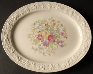 Homer Laughlin  Th11 13 Oval Serving Platter, Fine China Dinnerware   Eggshell