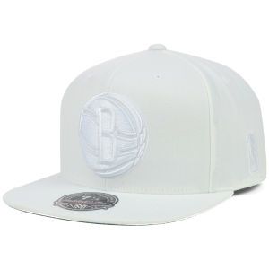Brooklyn Nets Mitchell and Ness NBA Under White Fitted Hat