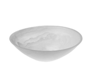 American Metalcraft 5 oz Round Translucence Bowl   White Swirl Resin