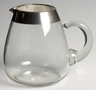 Dorothy Thorpe Silver Band 40 Oz Pitcher   Wide 1 Silver Band,V Shaped Bowl