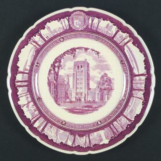 Wedgwood Cornell University Mulberry (Scalloped) Dinner Plate, Fine China Dinner
