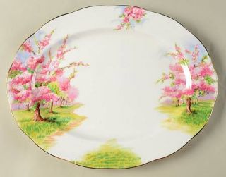 Royal Albert Blossom Time 12 Oval Serving Platter, Fine China Dinnerware   Hamp