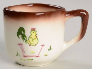 Brock Country Lane Brown Snack Cup, Fine China Dinnerware   Farm Animals, Brown