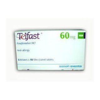 Telfast 60mg X 10 Tabs, Relieve Symptoms of Cold and Allergy, Such As Runny Nose, Itch, Watery Eyes and Sneezing, Relieve Allergic Skin Conditions Such As Hives, Itchy Rash Due to Insect Bites or Chicken Pox.  Skin Care Product Sets  Beauty