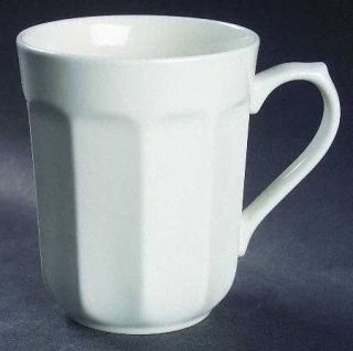 Ralph Lauren Boxwood Mug, Fine China Dinnerware   All Off White,Paneled,Scallope