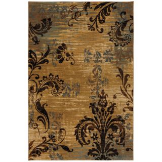 Mohawk Home Select Versailles Imperial Palace 8 ft x 11 ft Rectangular Brown Transitional Area Rug