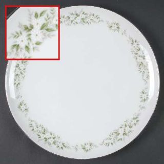 Royal Wentworth Springdale Dinner Plate, Fine China Dinnerware   White Flowers,