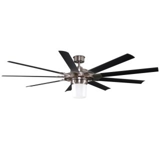 Harbor Breeze Slinger 72 in Brushed Nickel Indoor Downrod Mount Ceiling Fan with Light Kit and Remote ENERGY STAR