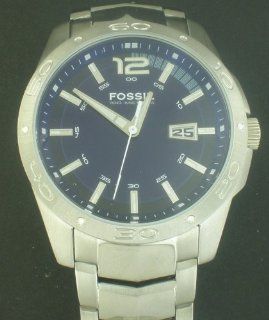 FOSSIL AM4087 SILVER BLACK ROUND DIAL WITH DATE  
