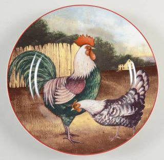 Noble Excellence Chicken Scratch Salad Plate, Fine China Dinnerware   Multimotif