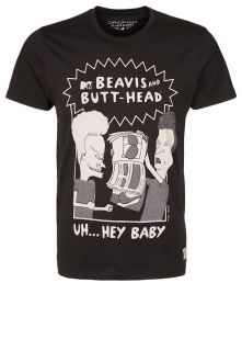 Jack & Jones   BEAVIS & BUTTHEAD   Print T shirt   black