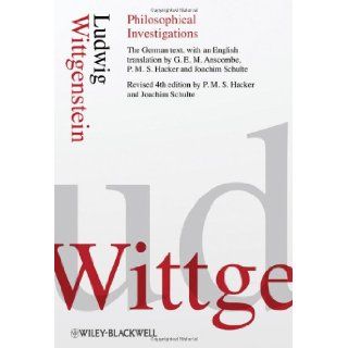 Philosophical Investigations (9781405159289) Ludwig Wittgenstein, P. M. S. Hacker, Joachim Schulte Books