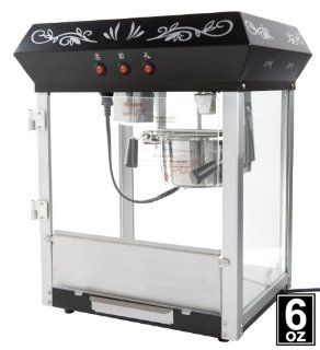 6oz Black Popcorn Maker Machine by Paramount   New Full Size 6 oz Popper Paramount Entertainment Kitchen & Dining