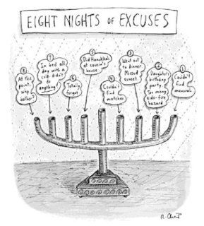 The New Yorker "Eight Nights Of Excuses" Holiday Cartoon Cards 8pk  Greeting Cards 