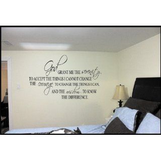 Serenity Prayer Wall Decal Quote Vinyl Love Sticker Religious Christian   Other Products  