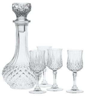 Cristal D'Arques Longchamp 5 Piece Liqueur Set Cordial Glasses Kitchen & Dining