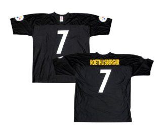Ben Roethlisberger Steelers Men's Replica NFL Home Black Jersey   2XL  Sports Fan Jerseys  Sports & Outdoors