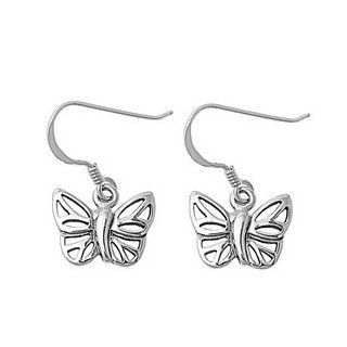 Butterfly Effect Dangle 11MM Earrings Sterling Silver 925 Jewelry