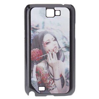 ATQ 3D Effect Flower Fairy Pattern Durable Hard Case for Samsung Galaxy Note 2 N7100 Cell Phones & Accessories