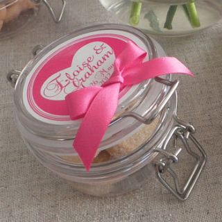 personalised vanilla shortbread favour jars by made with love foods