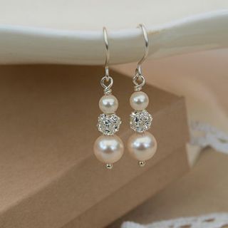 ella ivory pearl bridal earrings by jewellery made by me
