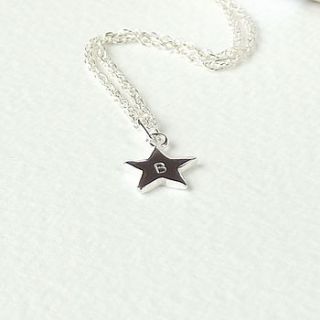 personalised sterling silver star necklace by silversynergy