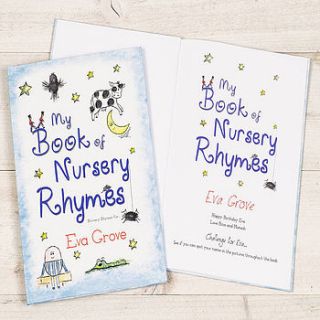 personalised nursery rhymes book by alphabet gifts & interiors